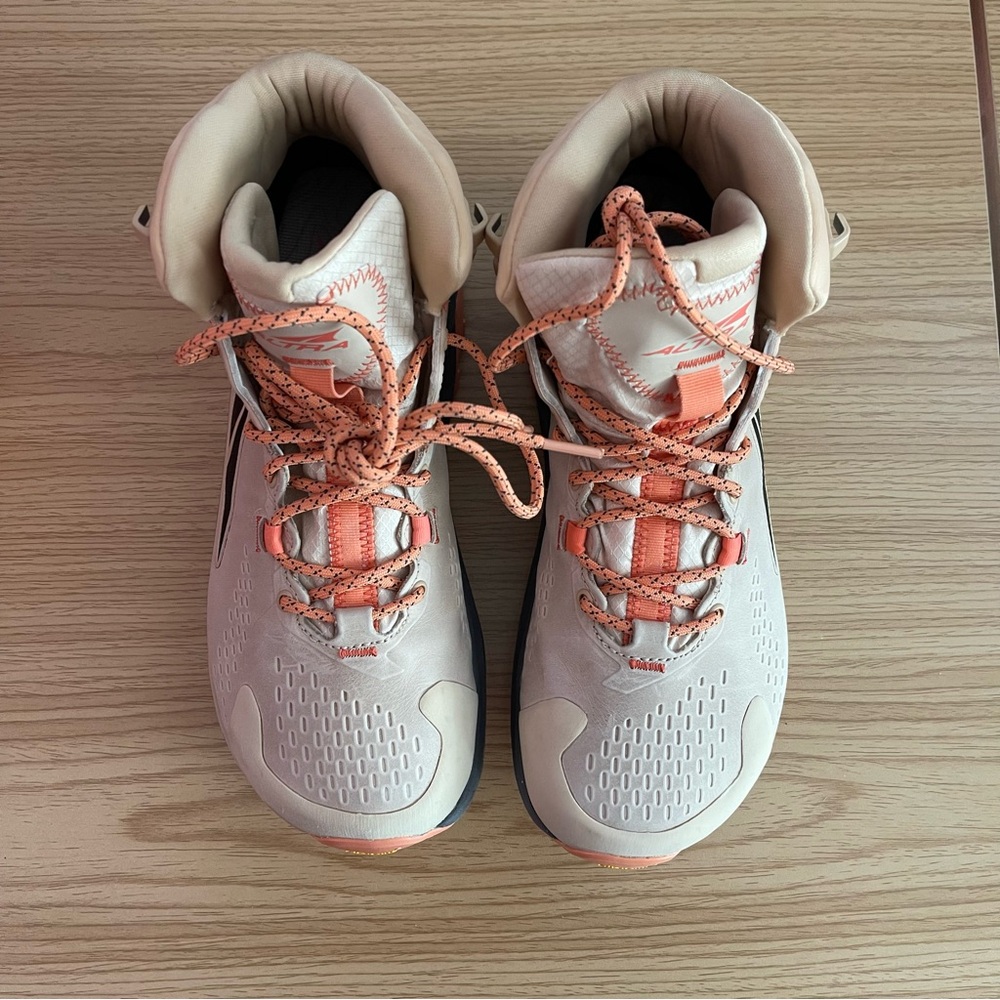 Altra Women's Lace Up Boots - Cream and Coral - Picture 3 of 8